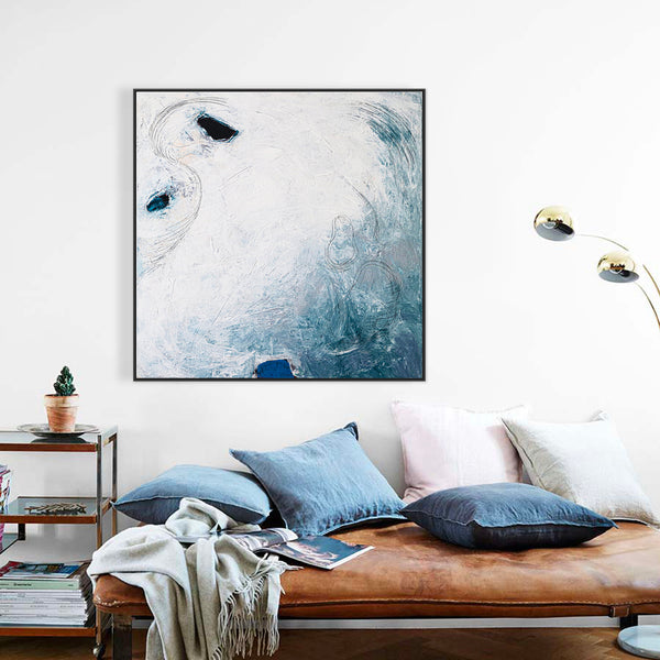 Minimalist Modern Abstract Original Painting, Large Canvas Wall Art of Lunar Beauty | A little piece of moon