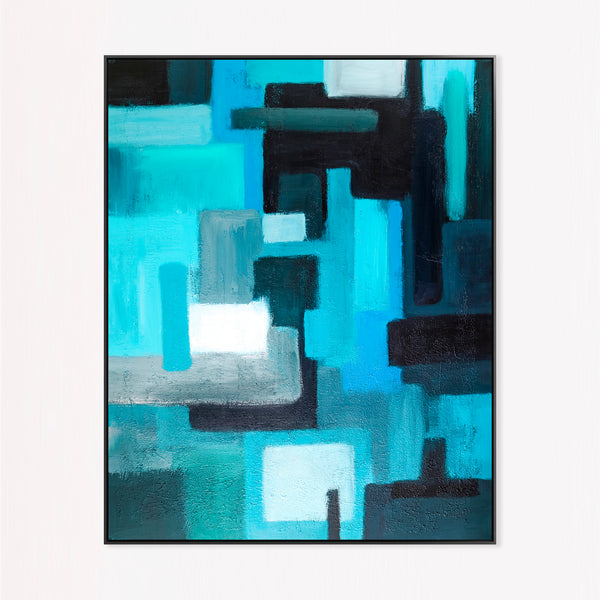 Abstract Painting – Original Wall Art – Large Oil & Acrylic Painting on Canvas – Modern Minimalist Contemporary Canvas Art – “Assembled”