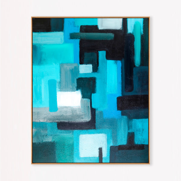 Abstract Painting – Original Wall Art – Large Oil & Acrylic Painting on Canvas – Modern Minimalist Contemporary Canvas Art – “Assembled”
