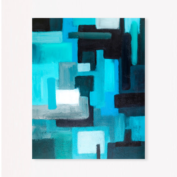 Abstract Painting – Original Wall Art – Large Oil & Acrylic Painting on Canvas – Modern Minimalist Contemporary Canvas Art – “Assembled”
