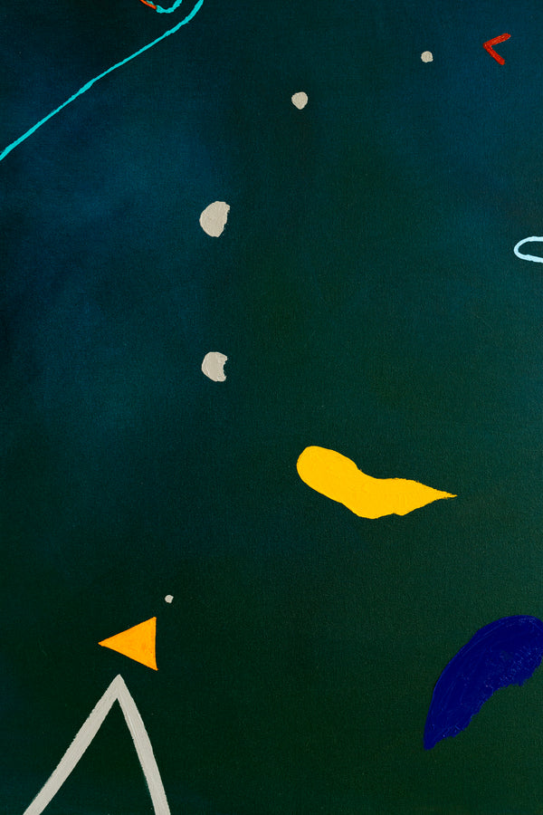 Oil & Mixed Media Abstract Original Painting, Expression of Freedom in Modern Wall Art | Ataraxy of the abyss (48"x48")