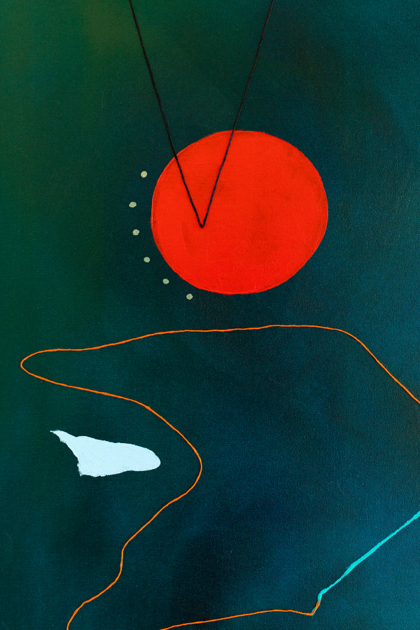 Oil & Mixed Media Abstract Original Painting, Expression of Freedom in Modern Wall Art | Ataraxy of the abyss (48"x48")