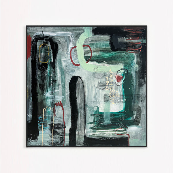 Abstract Painting Original, Expressionism in Modern Abstract Wall Art | Auditus (40"x40")