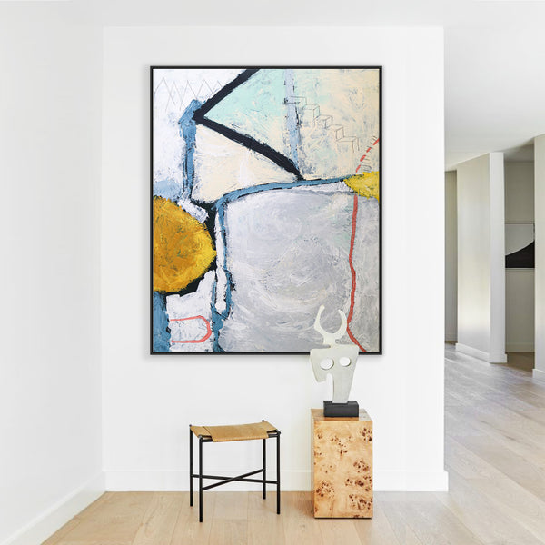Bold Composition in Modern Abstract Painting, Canvas Wall Art Inspired by Inner Self-Discovery Journey | A way in