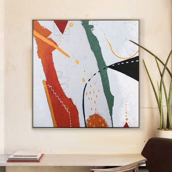 Minimalistic Modern Large Abstract Painting, Canvas Wall Art for Capturing the Freedom of Flight | Black kite