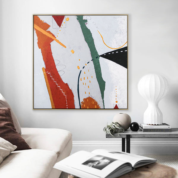 Minimalistic Modern Large Abstract Painting, Canvas Wall Art for Capturing the Freedom of Flight | Black kite