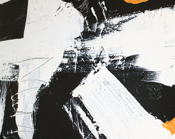 Bold Composition in Black and White, Extra-Large Modern Abstract Expressionism Painting | But what if (80"x60")