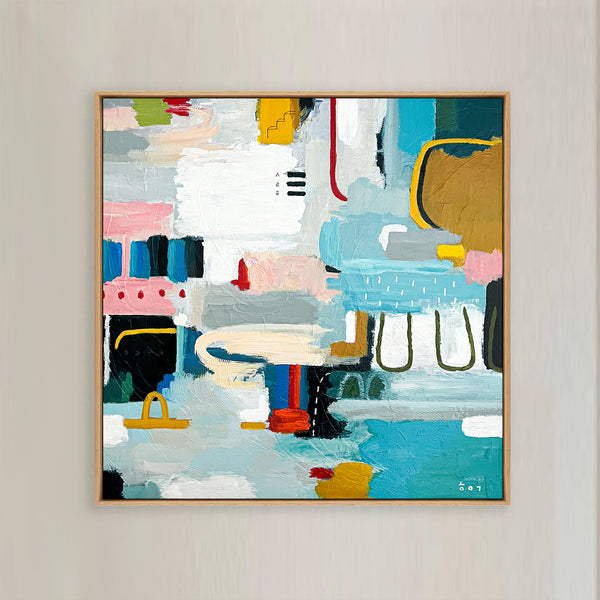 Abstract Painting Original, Expressionism in Modern Abstract Wall Art |  Calidium (28"x28")