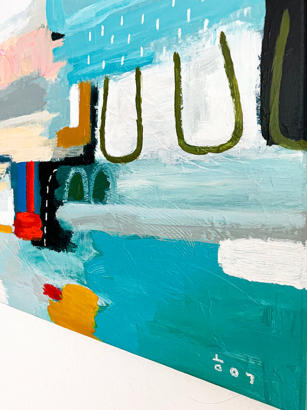 Abstract Painting Original, Expressionism in Modern Abstract Wall Art |  Calidium (28"x28")