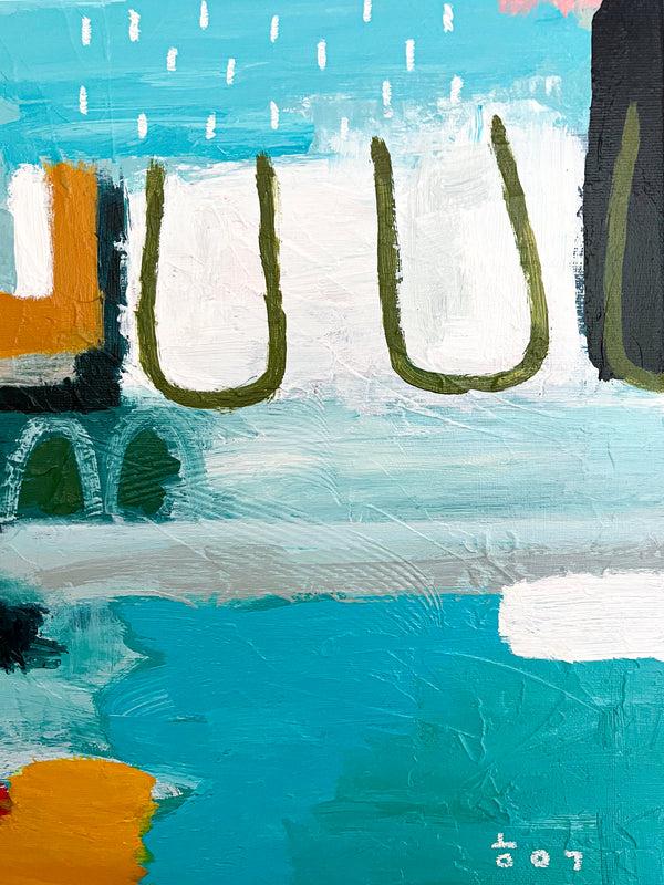 Abstract Painting Original, Expressionism in Modern Abstract Wall Art |  Calidium (28"x28")