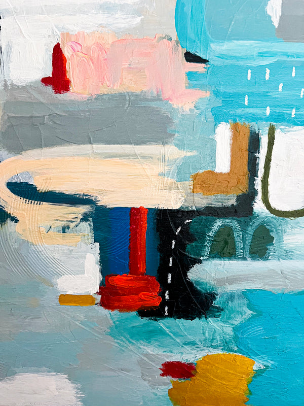 Abstract Painting Original, Expressionism in Modern Abstract Wall Art |  Calidium (28"x28")