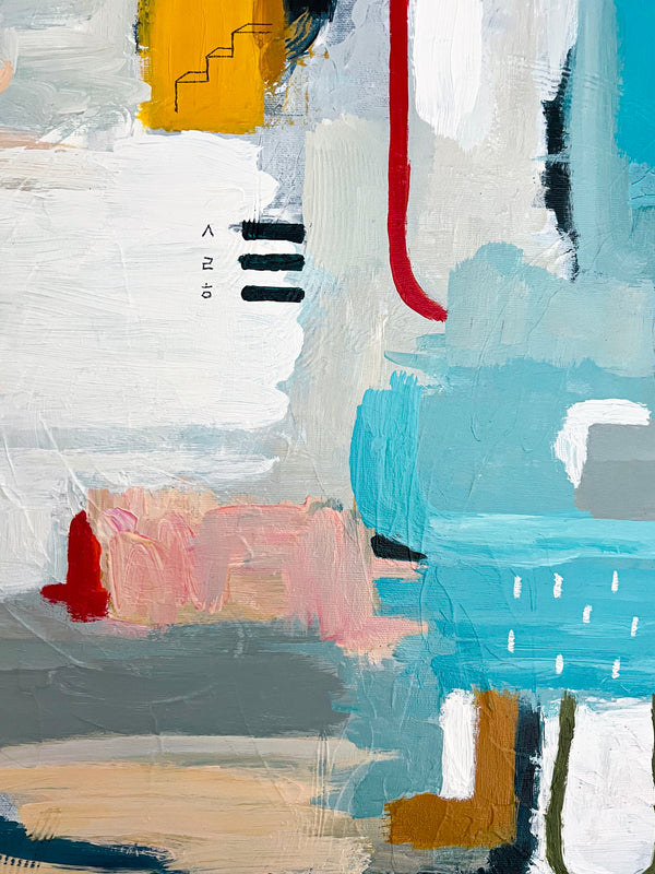 Abstract Painting Original, Expressionism in Modern Abstract Wall Art |  Calidium (28"x28")