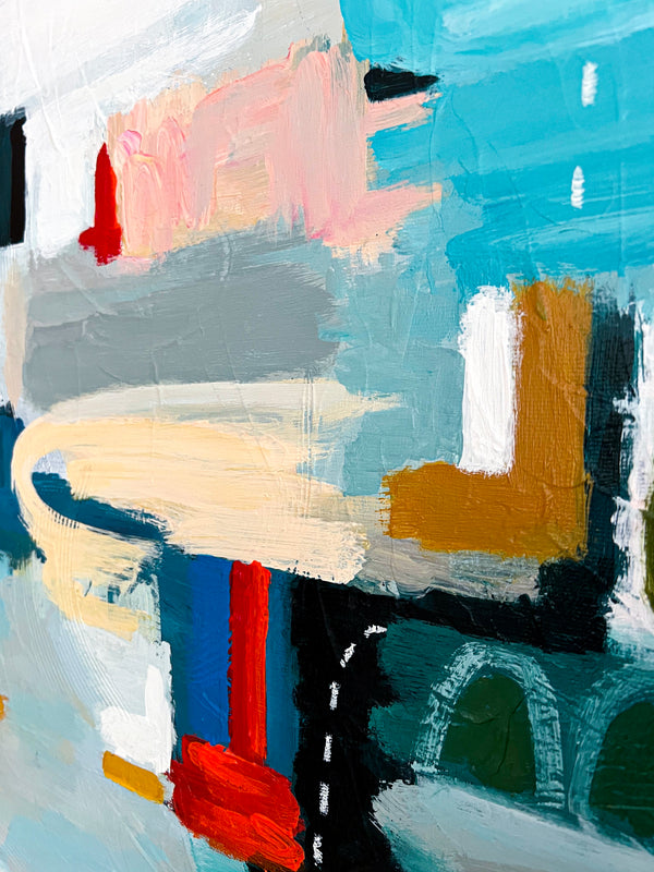 Abstract Painting Original, Expressionism in Modern Abstract Wall Art |  Calidium (28"x28")