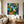 Large Teal Modern Abstract Wall Art — Original Oil Painting, Textured Canvas — 