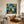 Large Teal Modern Abstract Wall Art — Original Oil Painting, Textured Canvas — 