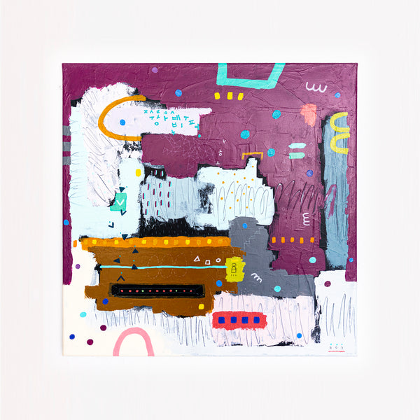 Abstract Painting – Original Wall Art – Oil & Acrylic on Canvas – Modern Art – Carmen Puncti (24"x24" | 60x60cm)