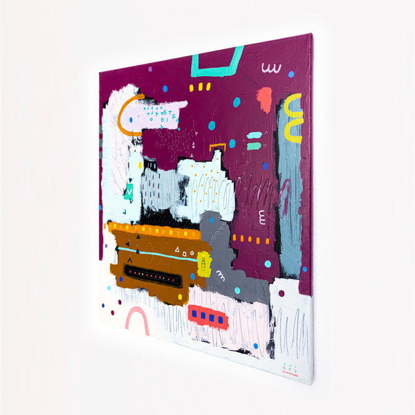 Abstract Painting – Original Wall Art – Oil & Acrylic on Canvas – Modern Art – Carmen Puncti (24"x24" | 60x60cm)