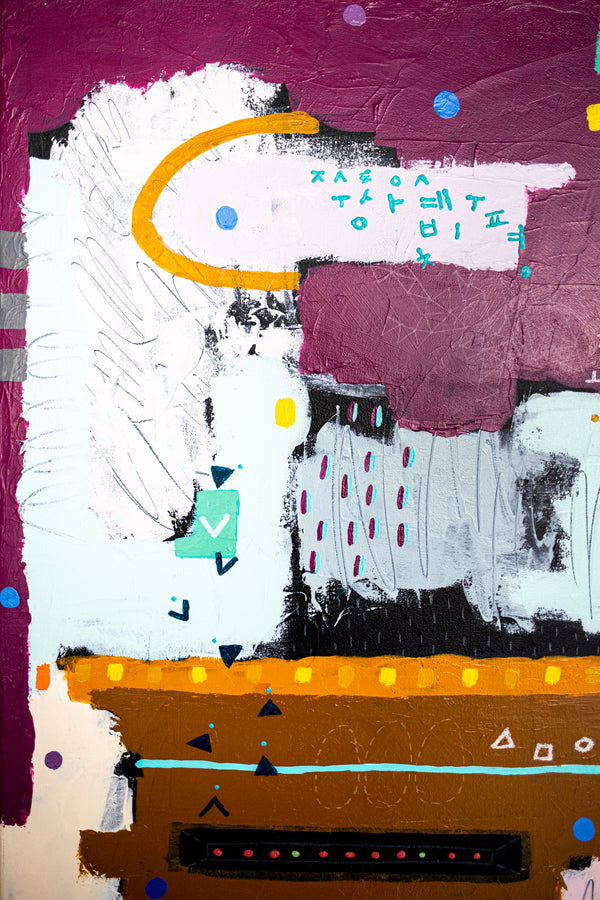 Abstract Painting – Original Wall Art – Oil & Acrylic on Canvas – Modern Art – Carmen Puncti (24"x24" | 60x60cm)