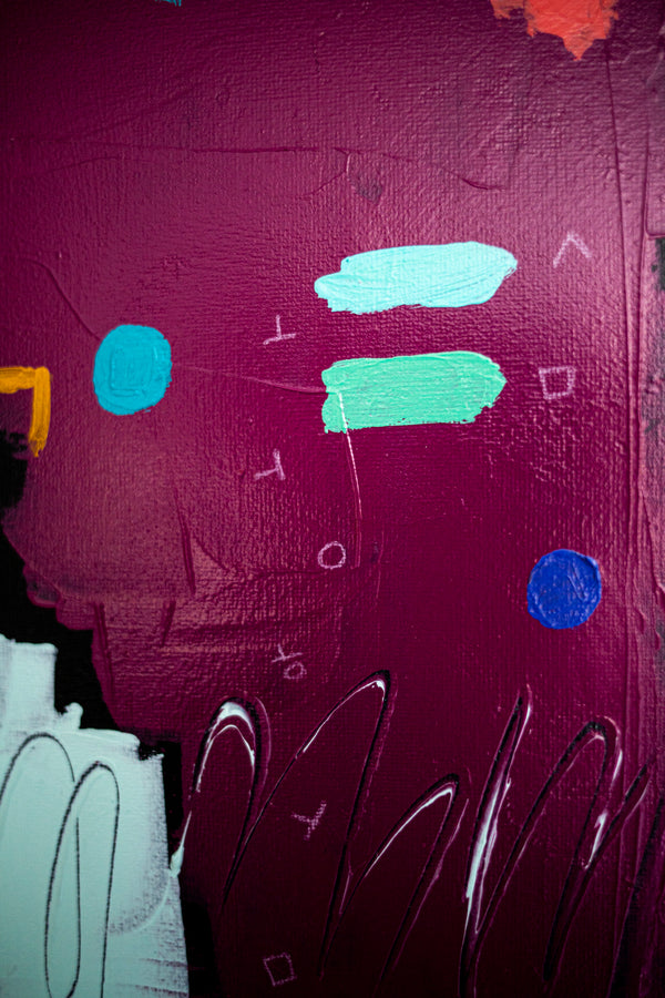 Abstract Painting – Original Wall Art – Oil & Acrylic on Canvas – Modern Art – Carmen Puncti (24"x24" | 60x60cm)