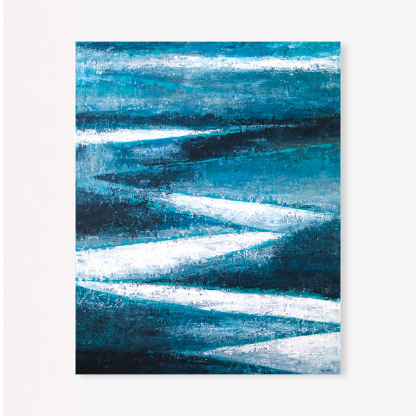 Abstract Painting – Original Wall Art – Large Oil & Acrylic Painting on Canvas – Modern Minimalist Contemporary Canvas Art – “Channel”