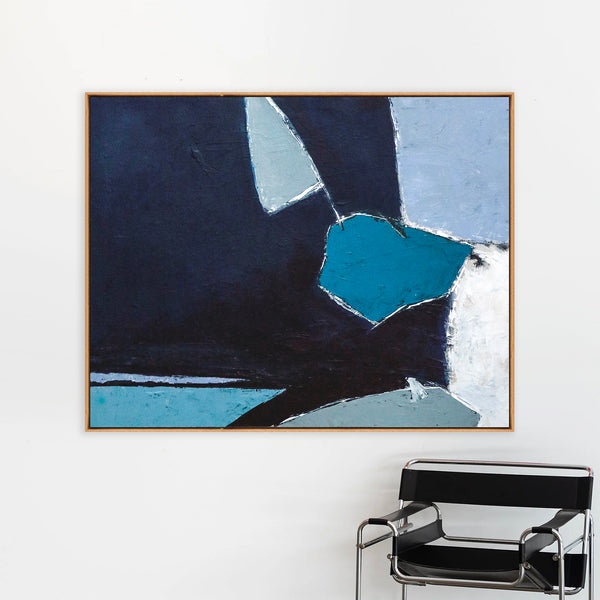 Abstract Painting – Original Wall Art – Large Oil & Acrylic Painting on Canvas – Modern Minimalist Canvas Art – “Come Out to Play”