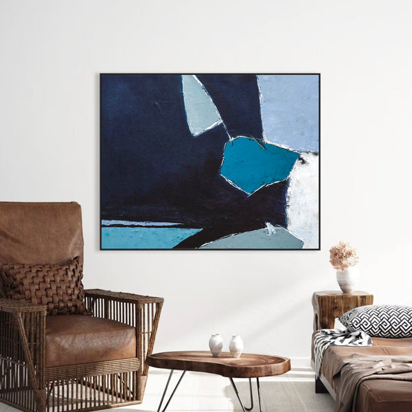 Abstract Painting – Original Wall Art – Large Oil & Acrylic Painting on Canvas – Modern Minimalist Canvas Art – “Come Out to Play”