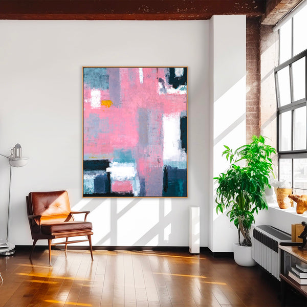 Abstract Painting – Original Wall Art – Large Oil & Acrylic Painting on Canvas – Modern Minimalist Contemporary Canvas Art – “Compassion”
