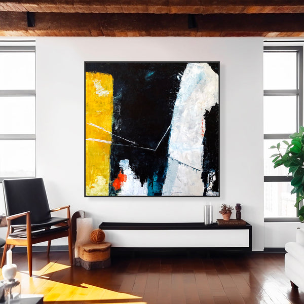 Abstract Painting – Original Wall Art – Large Oil & Acrylic Painting on Canvas – Modern Minimalist Contemporary Canvas Art – “Connection”