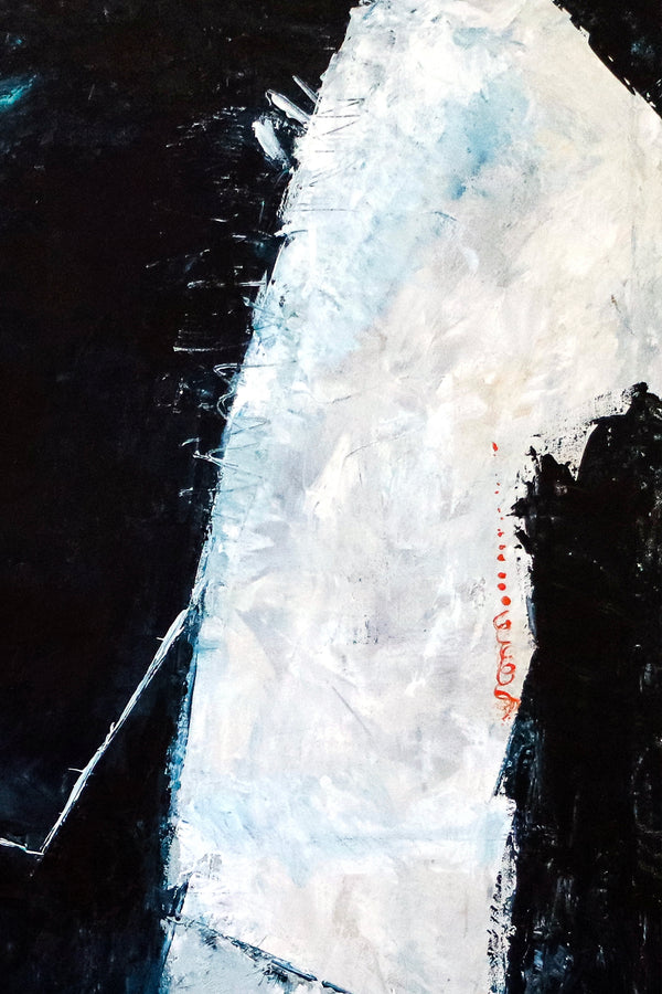 Abstract Painting – Original Wall Art – Large Oil & Acrylic Painting on Canvas – Modern Minimalist Contemporary Canvas Art – “Connection”