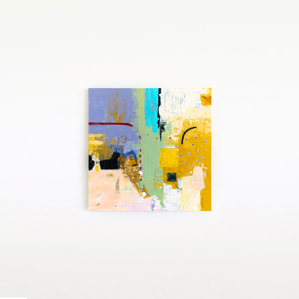 Dynamic Abstract Painting, Bold Composition with Mixed Media and Acrylic, Perfect for Living Room and Office | Cryptomnesia (36"x36")