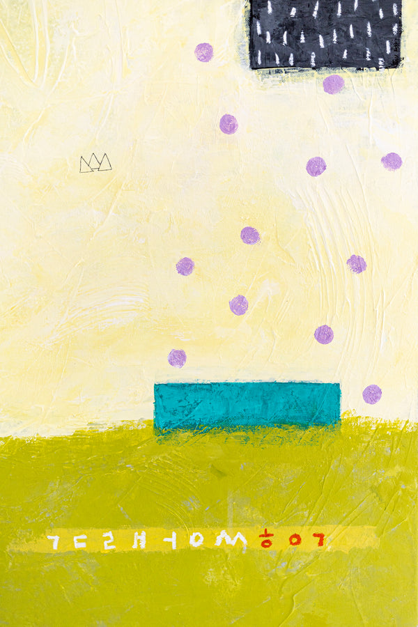 Original Abstract Yellow Painting, Modern Canvas Wall Art in Beautiful Colors | Daydream of Sunday (40"x40")