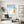Playful Large original Abstract Painting, Modern Canvas Wall Art of Two Buildings Amidst Cozy Comfort | Domus