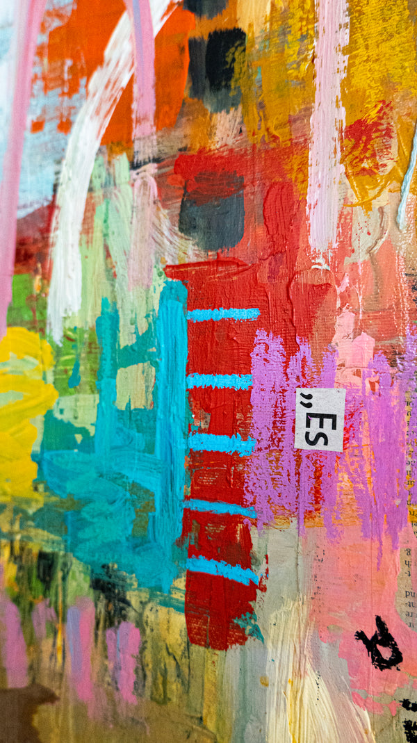 Abstract Painting Original, Expressionism in Modern Abstract Wall Art |  Durees (40"x30)