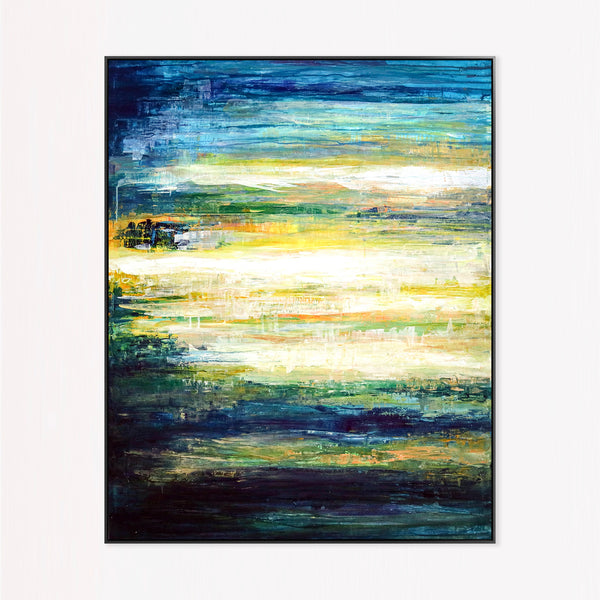 Abstract Painting – Original Wall Art – Large Oil & Acrylic Painting on Canvas – Modern Minimalist Contemporary Canvas Art – “Dusk”