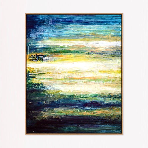 Abstract Painting – Original Wall Art – Large Oil & Acrylic Painting on Canvas – Modern Minimalist Contemporary Canvas Art – “Dusk”