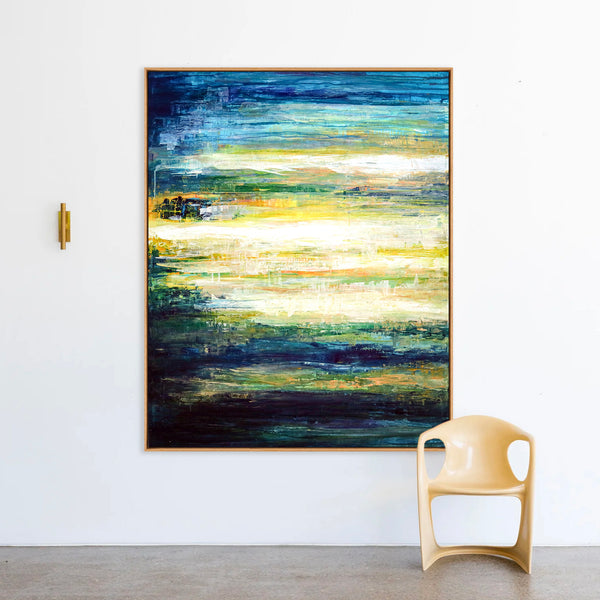 Abstract Painting – Original Wall Art – Large Oil & Acrylic Painting on Canvas – Modern Minimalist Contemporary Canvas Art – “Dusk”
