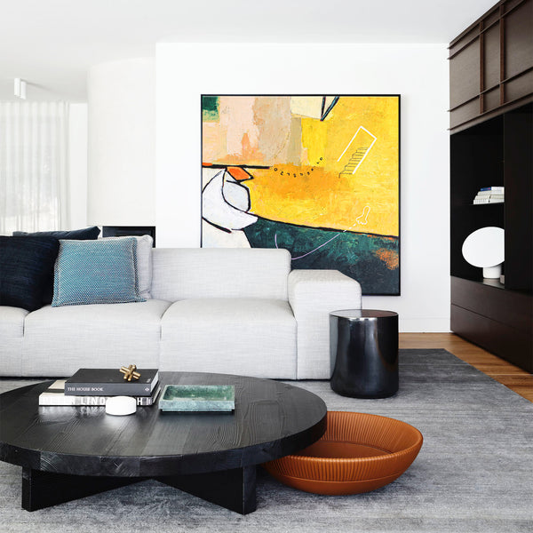 Unraveling the Modern Paradise Through Surrealistic Original Abstract Acrylic Painting, Canvas Wall Art | Elysium