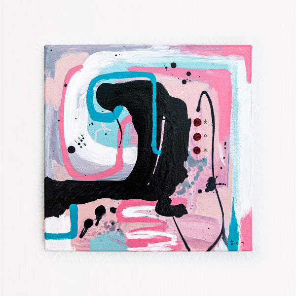 Abstract Painting Original, Expressionism in Modern Abstract Wall Art | Emotio II (12"x12")