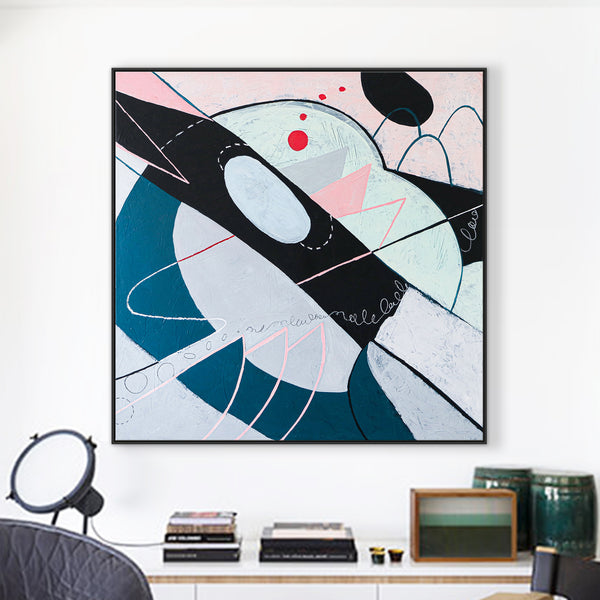 Original Abstract Painting with Study of Disorder and Expanding Horizons, Large Modern Canvas Wall Art | Entropy