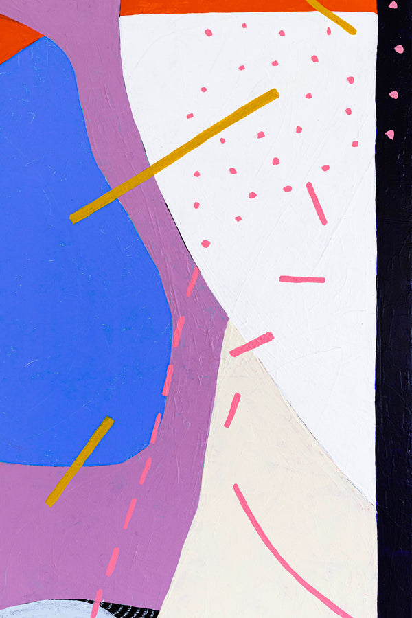 Morning Delight in Modern Abstract Original Painting, Canvas Wall Art of Interplay of Colors and Shapes | Eos (30"x40")