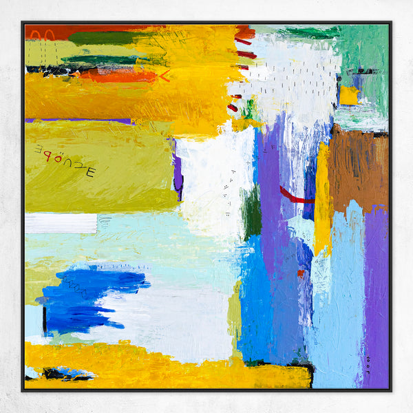 Original Modern Abstract Painting with Vibrant Colors and Expressive Brush Strokes | Epoche II (36"x36")