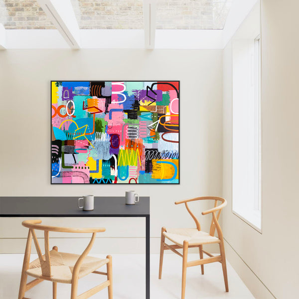 Harmonious Integration of Diverse Colors & Bold Space in Modern Abstract Expressionist Painting | Esprit (60"x48")