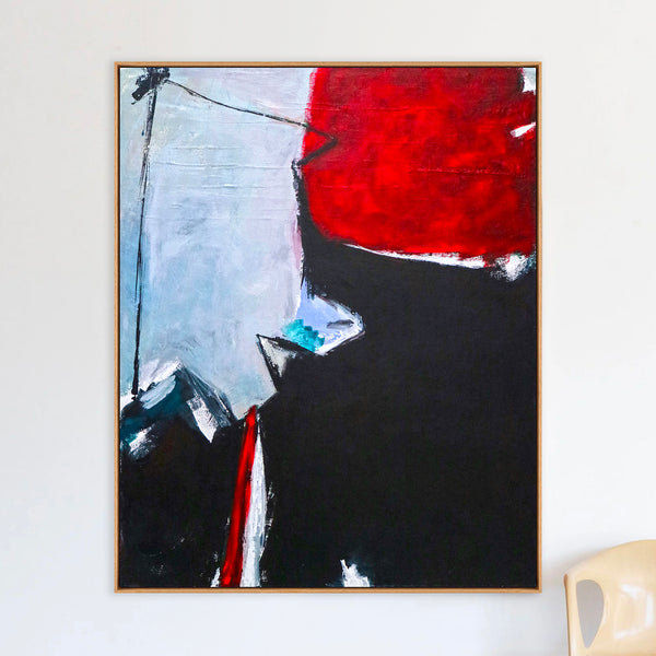 Abstract Painting – Original Wall Art – Large Oil & Acrylic Painting on Canvas – Modern Minimalist Canvas Art – “The Unbearable Lightness”