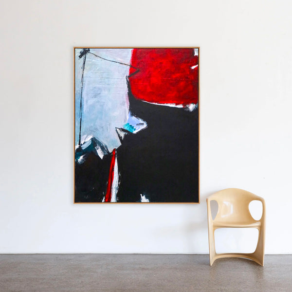 Abstract Painting – Original Wall Art – Large Oil & Acrylic Painting on Canvas – Modern Minimalist Canvas Art – “The Unbearable Lightness”
