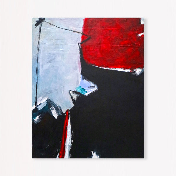 Abstract Painting – Original Wall Art – Large Oil & Acrylic Painting on Canvas – Modern Minimalist Canvas Art – “The Unbearable Lightness”