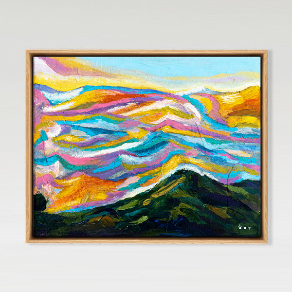 Abstract Painting Original, Expressionism in Modern Abstract Wall Art |  Farbe II (12"x9.5")