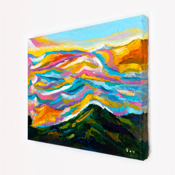 Abstract Painting Original, Expressionism in Modern Abstract Wall Art |  Farbe II (12"x9.5")