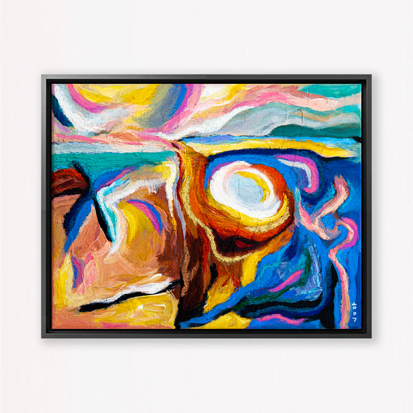 Abstract Painting Original, Expressionism in Modern Abstract Wall Art |  Farbe I (12"x9.5")