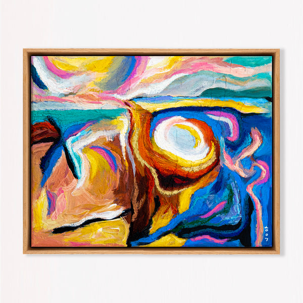 Abstract Painting Original, Expressionism in Modern Abstract Wall Art |  Farbe I (12"x9.5")