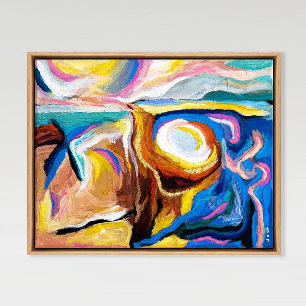 Abstract Painting Original, Expressionism in Modern Abstract Wall Art |  Farbe I (12"x9.5")
